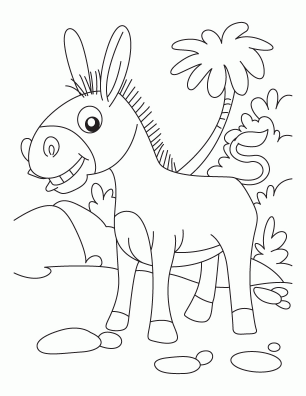 Donkey Coloring Page - Coloring Home