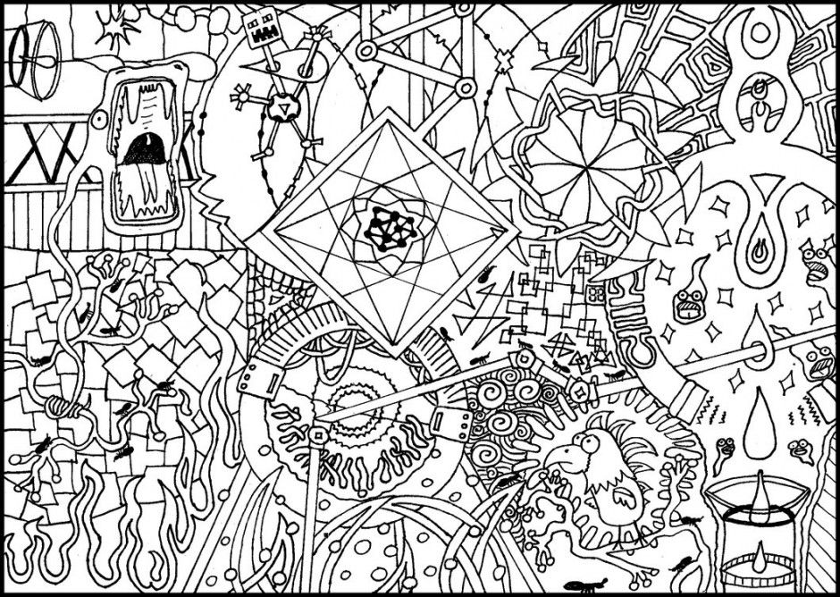 Psychedelic Coloring Pages - Coloring Home