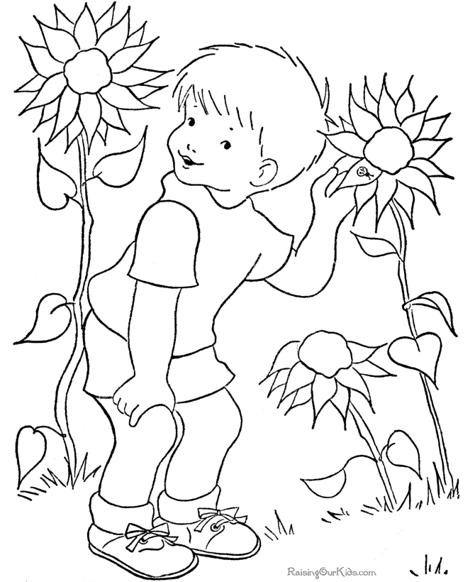 Sunflower Coloring Pages Images & Pictures - Becuo