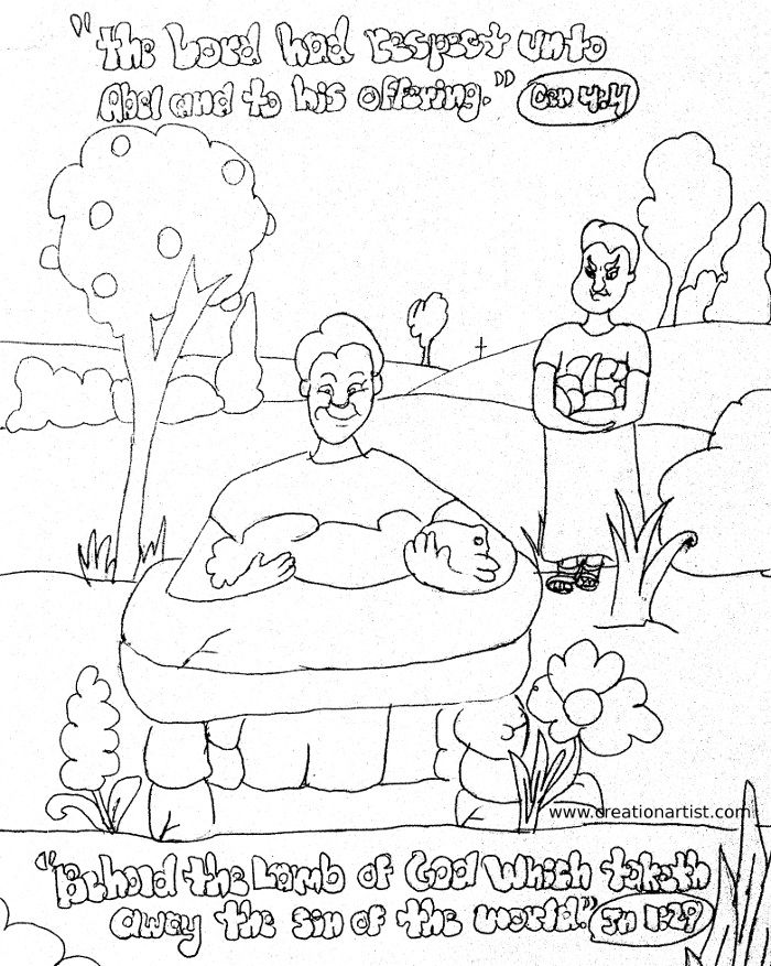 Cain And Abel Coloring Page - Coloring Home