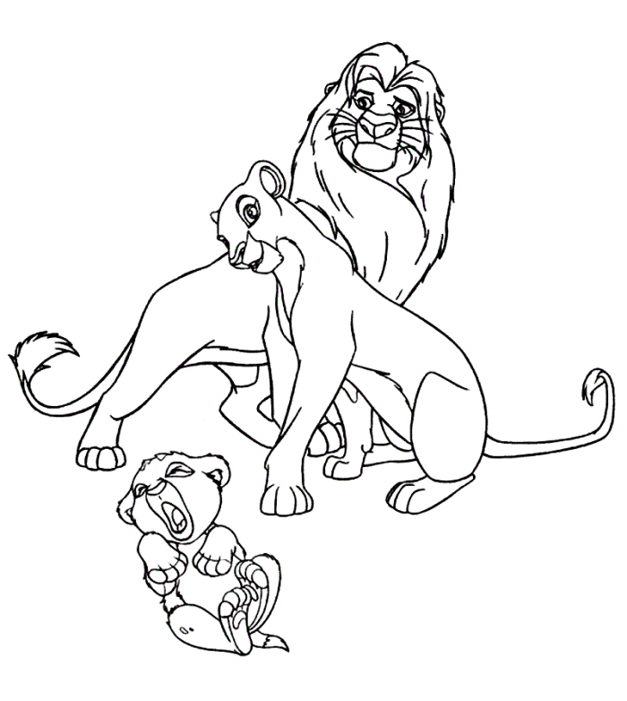 Lion King Coloring Pages Nala Simba Az Home Birds Disney
