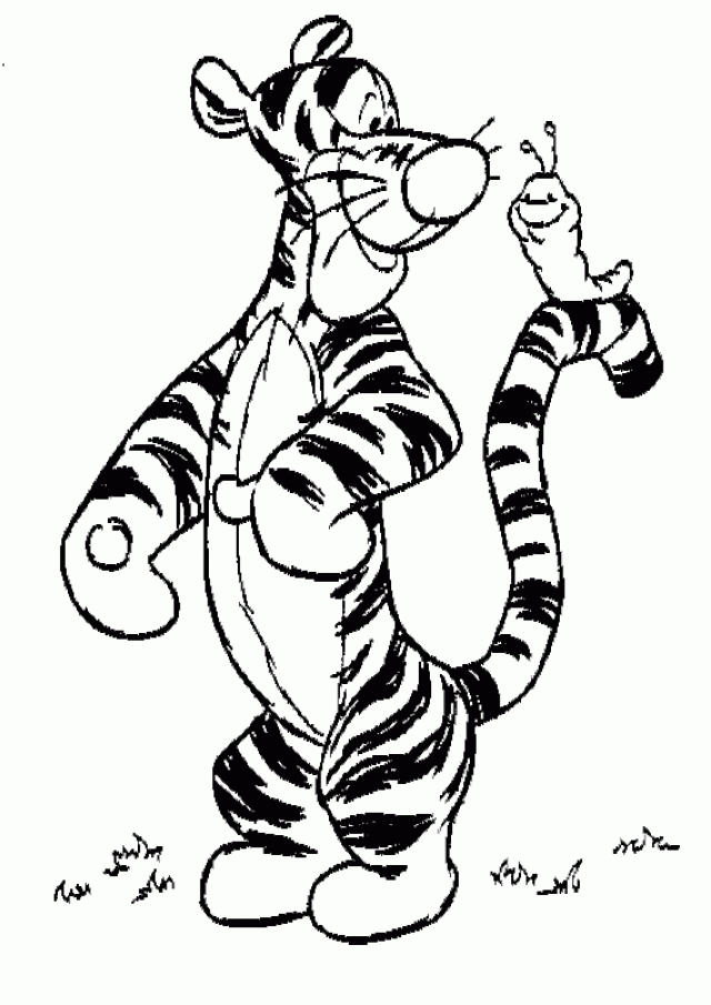 Tigger Worm Coloring Pages Print Colouring Pages 153731 Tigger 