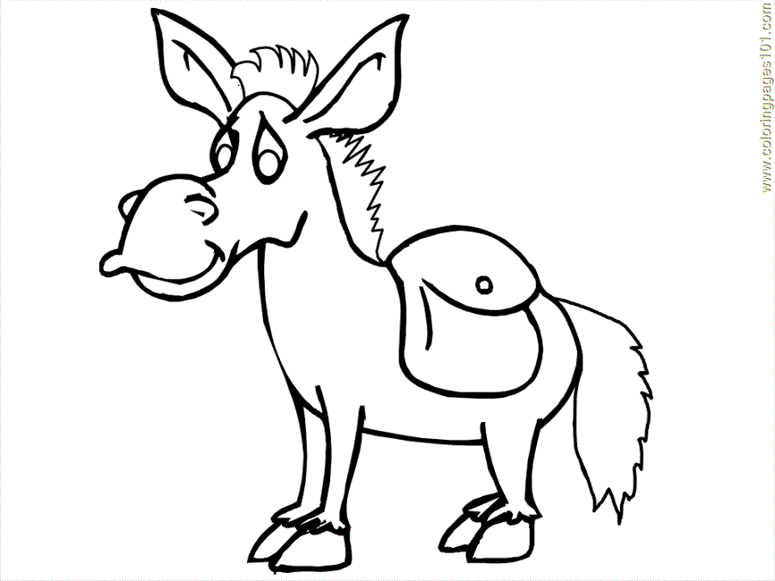 Coloring Pages Donkey (Peoples > Others) - free printable coloring 