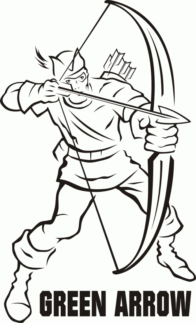 Green Arrow Coloring Pages Coloring Home