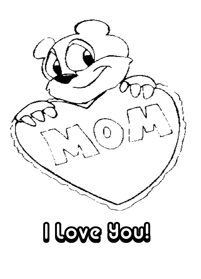 I Love You Mom Coloring Pictures Images & Pictures - Becuo