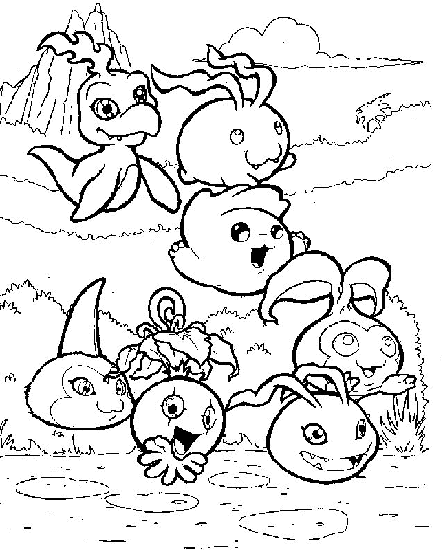 Digimon Coloring Pages for Kids- Free Coloring Sheets to print