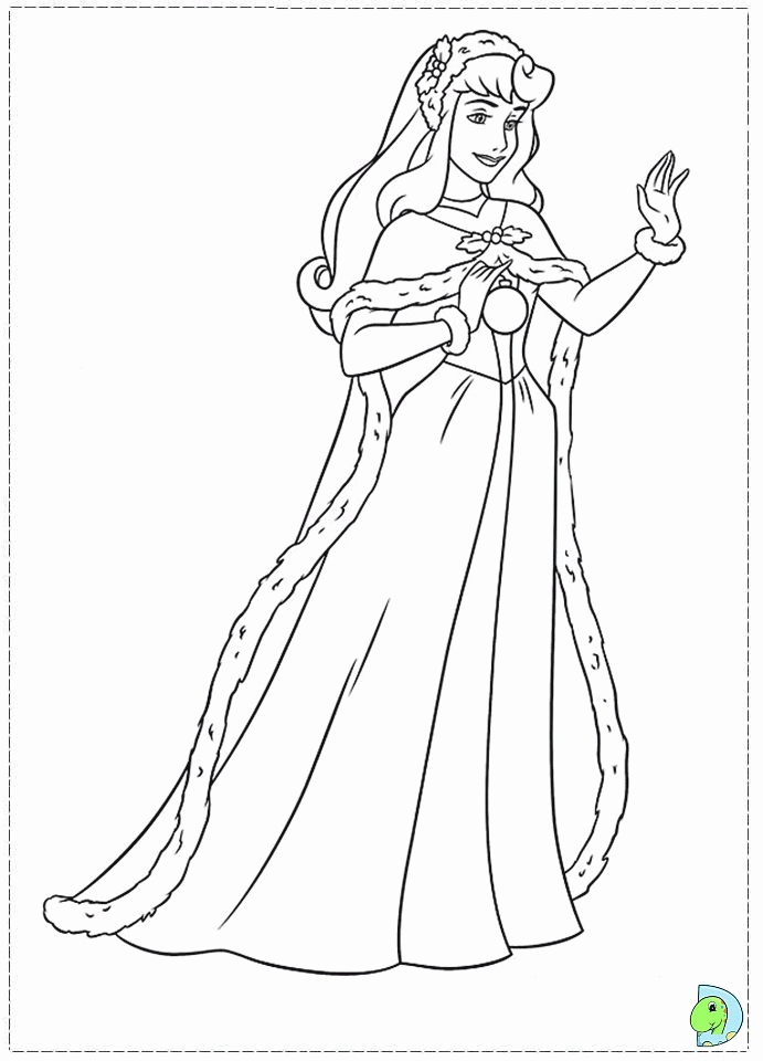 Princess Christmas Coloring Pages - Coloring Home
