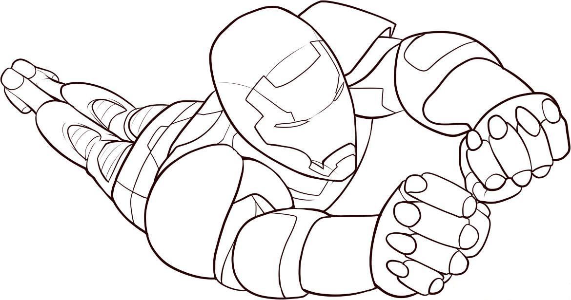 how to draw cartoon iron man step by step (