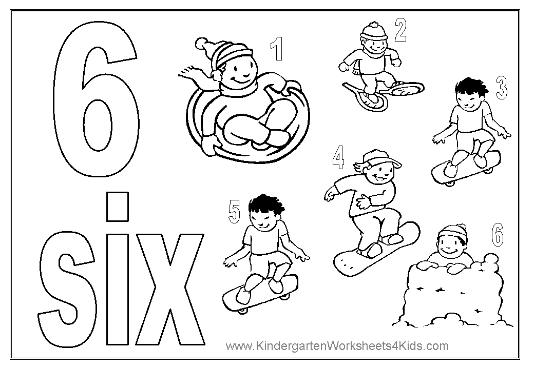 number 1-20 Colouring Pages (page 3)