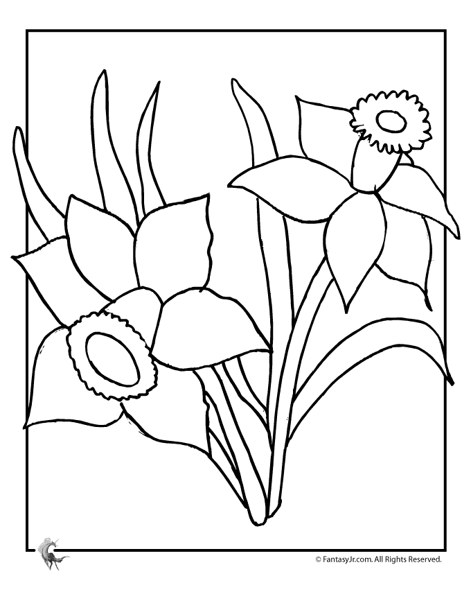 Spring Flowers Coloring Pages - Coloring Home