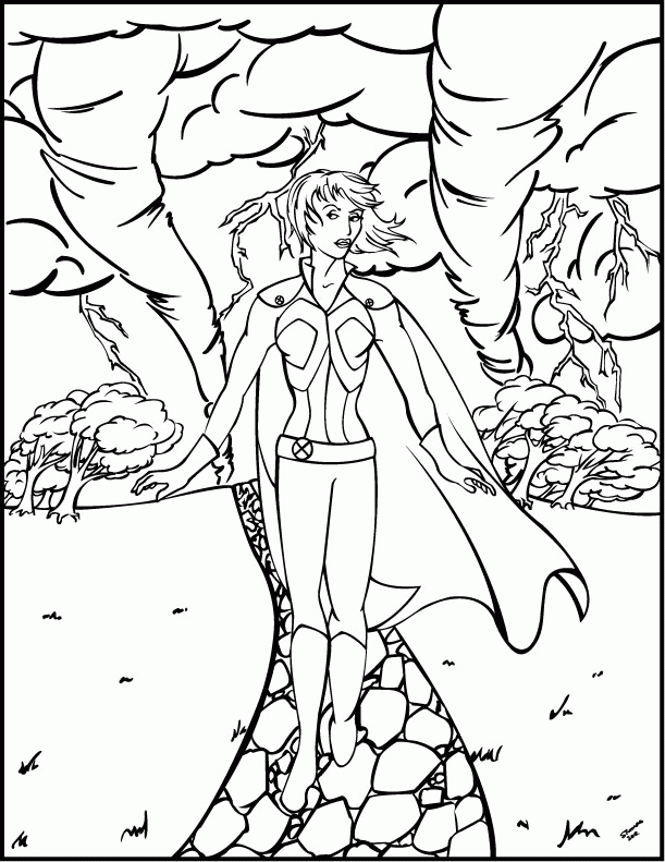 printable Xmen Storm coloring pages for kids | Best Coloring Pages