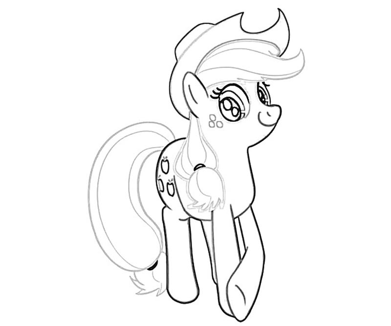 3 My Little Pony Applejack Coloring Page