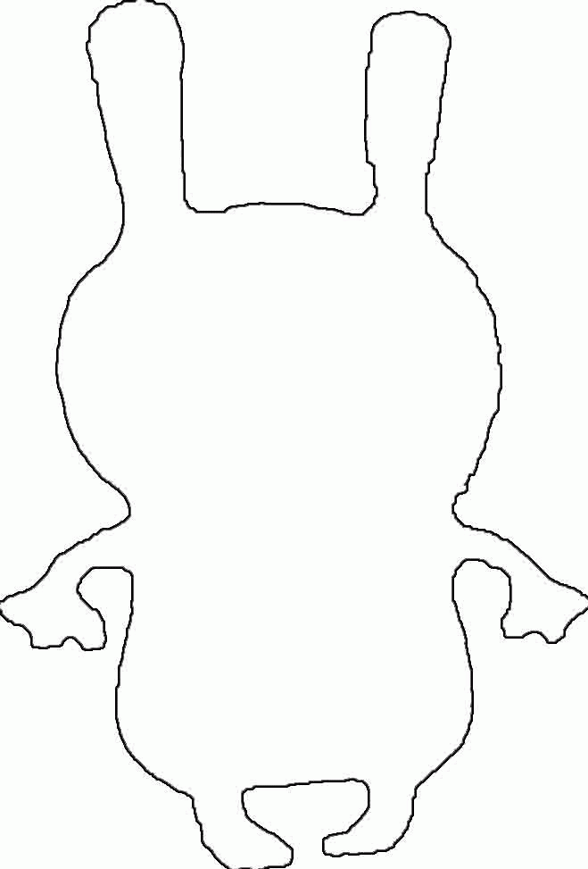 Outline of ugly doll coloring page