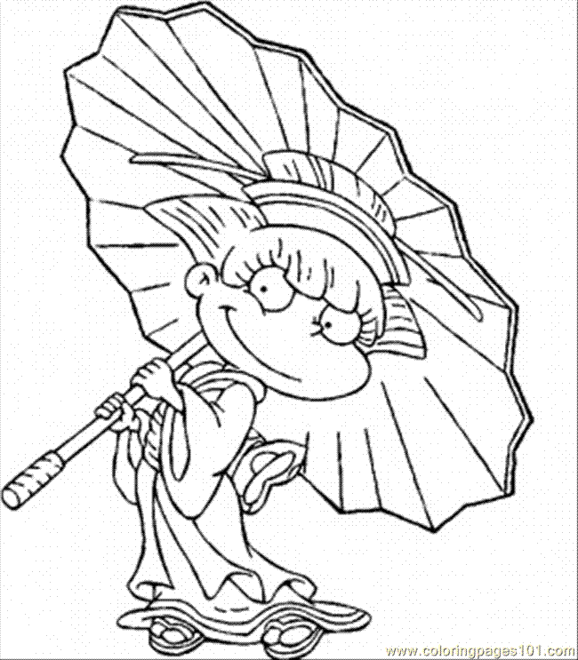 Coloring Pages Angelica In The East (Cartoons > Rugrats) - free 
