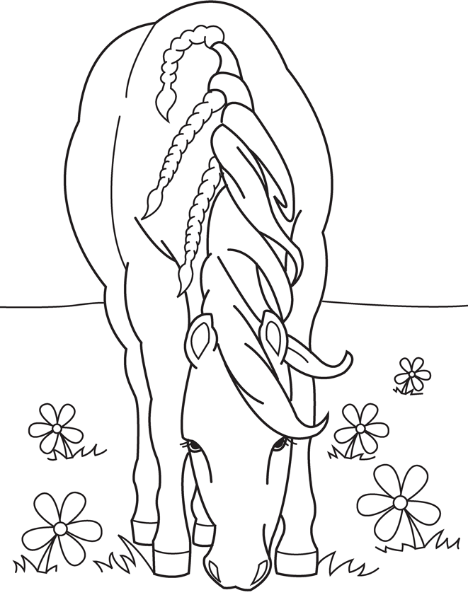 pony and foal Colouring Pages