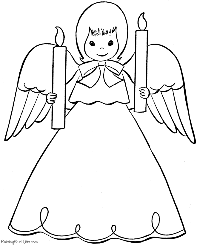 Printable Christmas candle coloring pages!