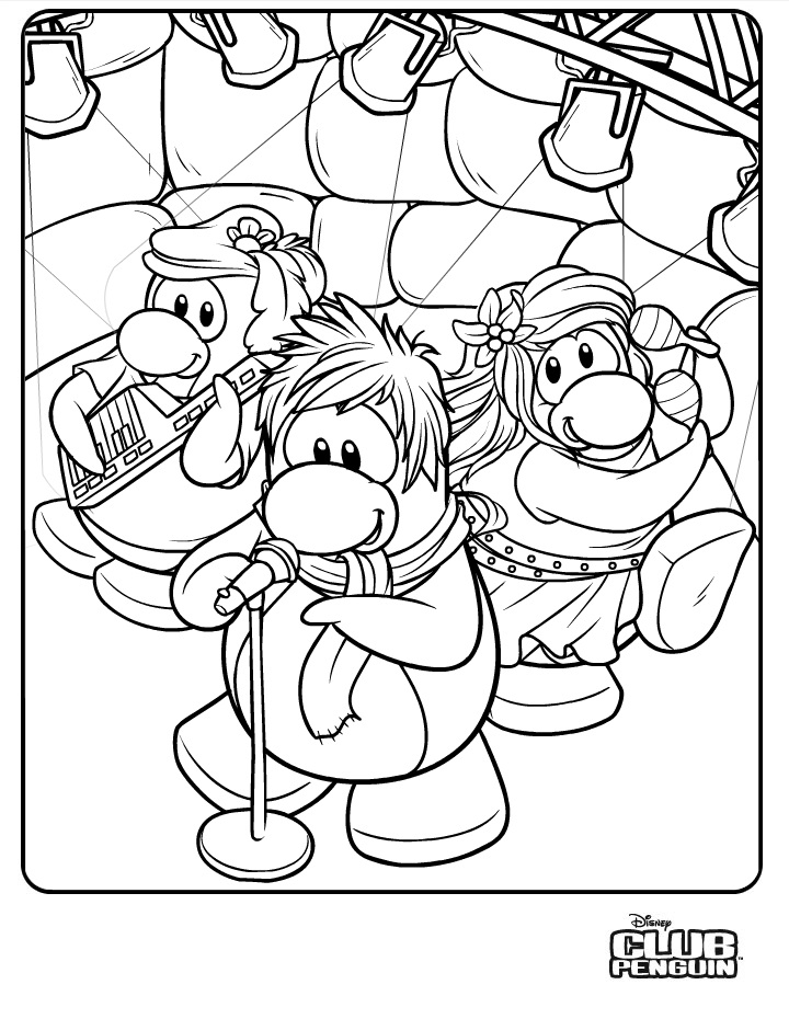 Club Penguin Printable Coloring Pages Coloring Home