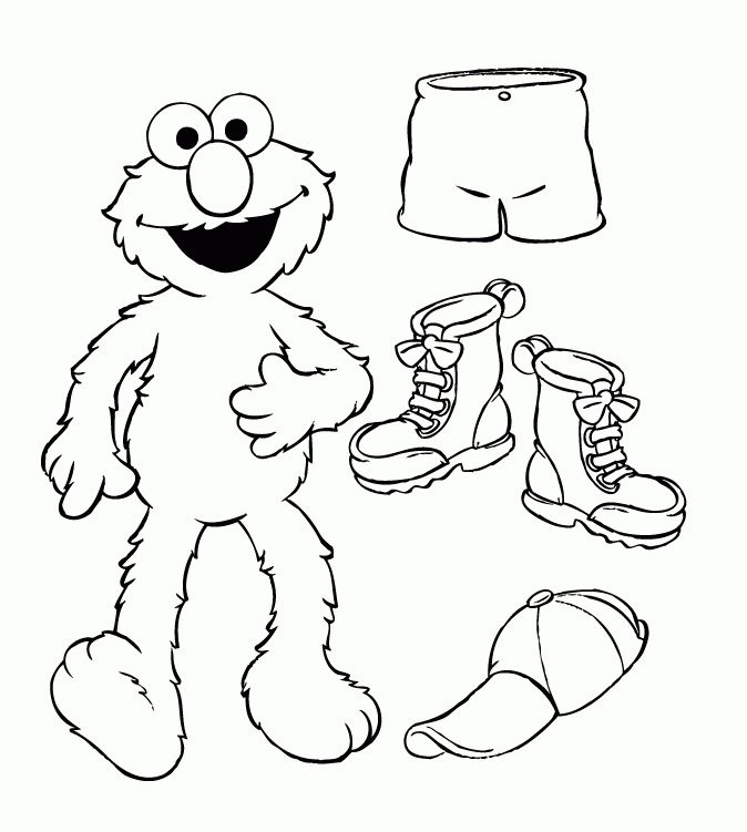 Elmo And His Shoes Coloring Pages: Elmo And His Shoes Coloring Pages