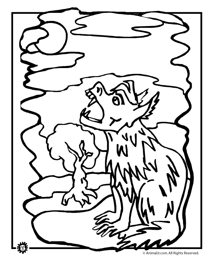 scary wolf Colouring Pages (page 2)