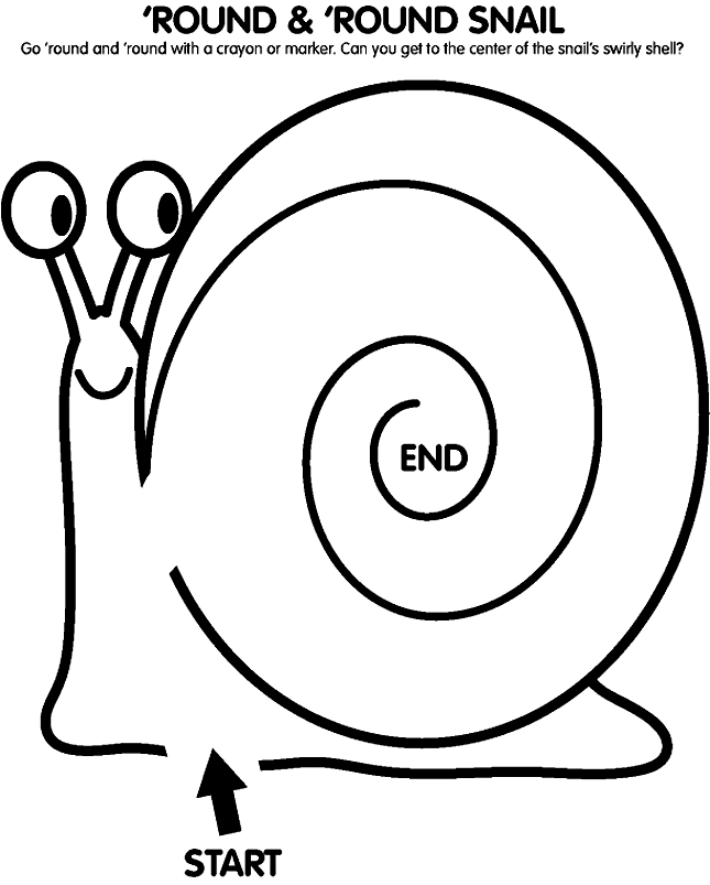 snail coloring page