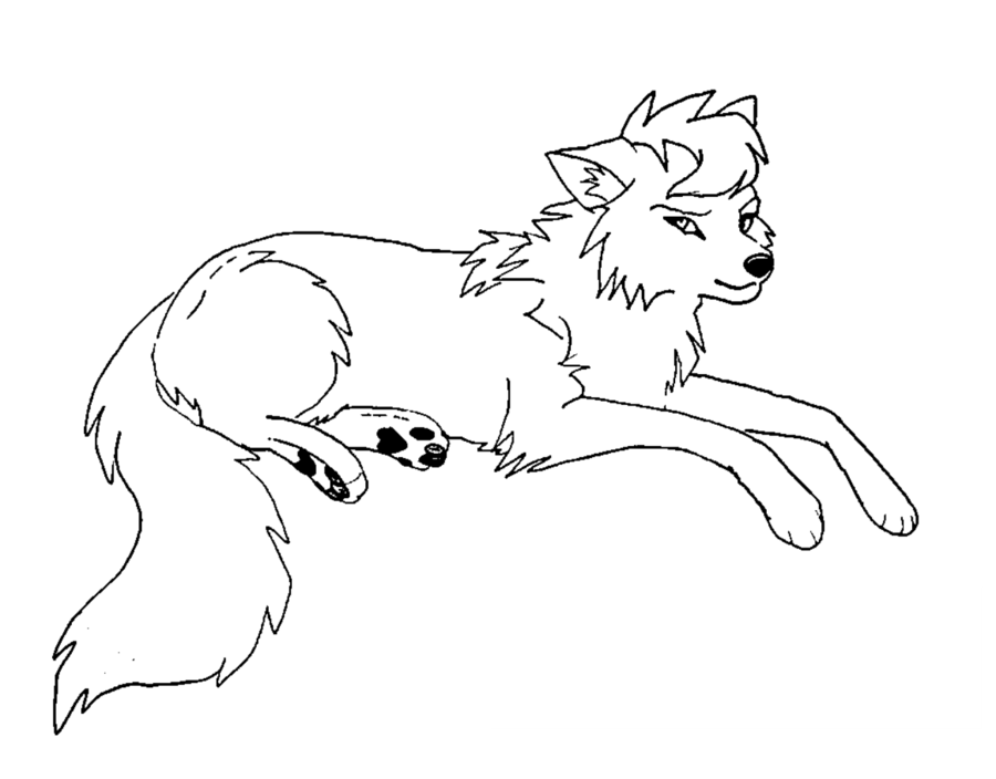 Anime Wolf Coloring Pages   Coloring Home