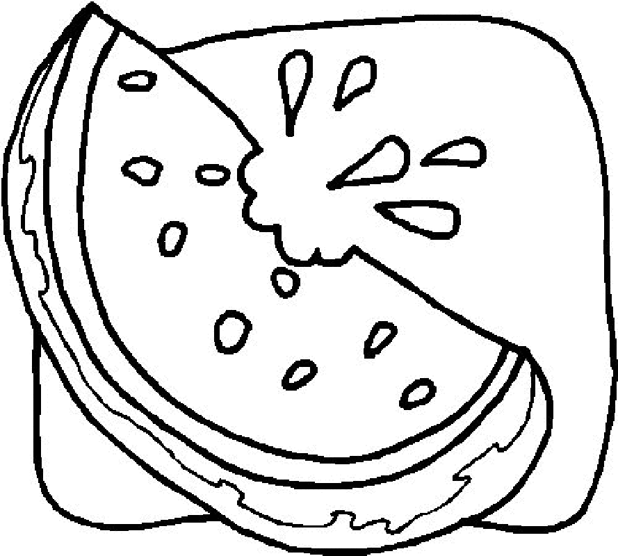 Print Letter Watermelon Coloring Pages Picture 1 Cute