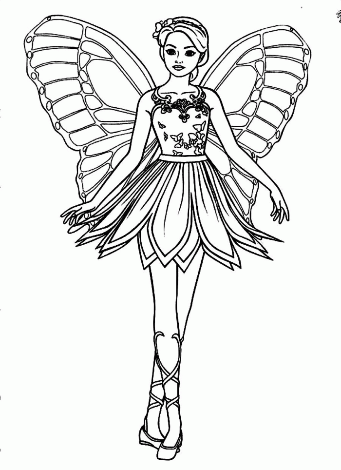 Fairy Barbie Coloring Pages