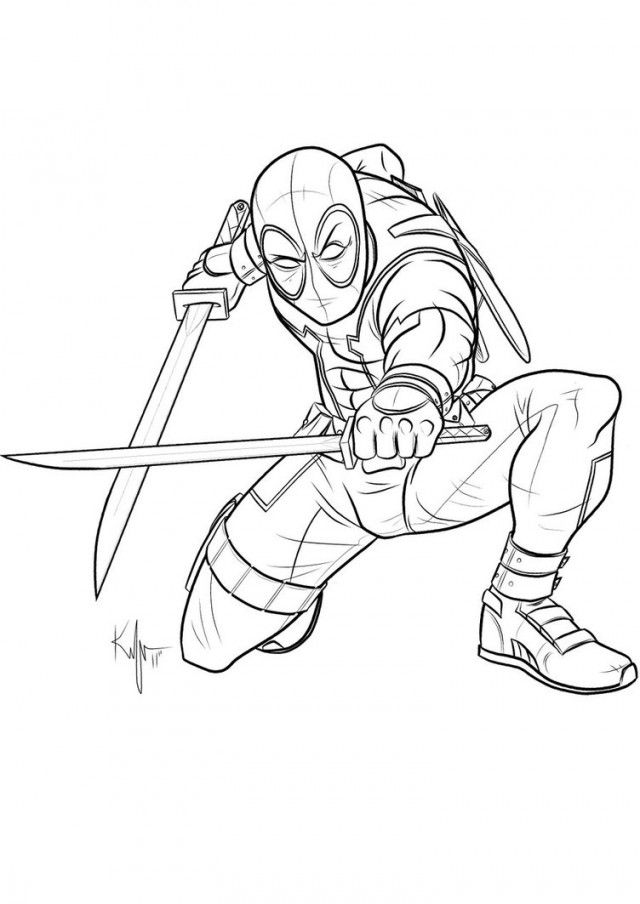 Deadpool Coloring Pages - Coloring Home