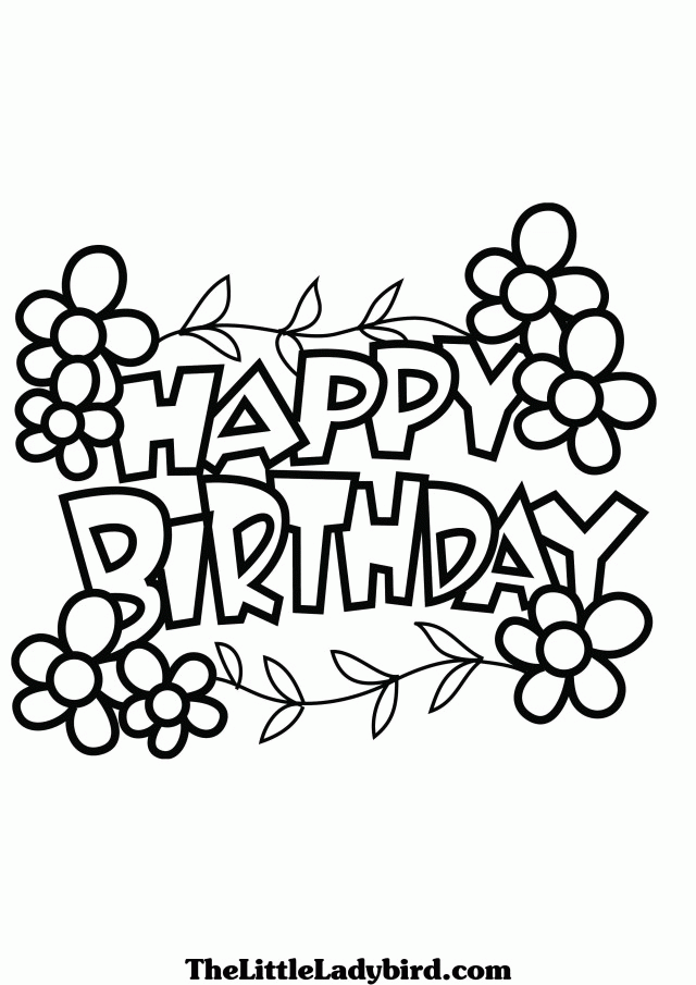 Happy Birthday Daddy Coloring Pages - Coloring Home
