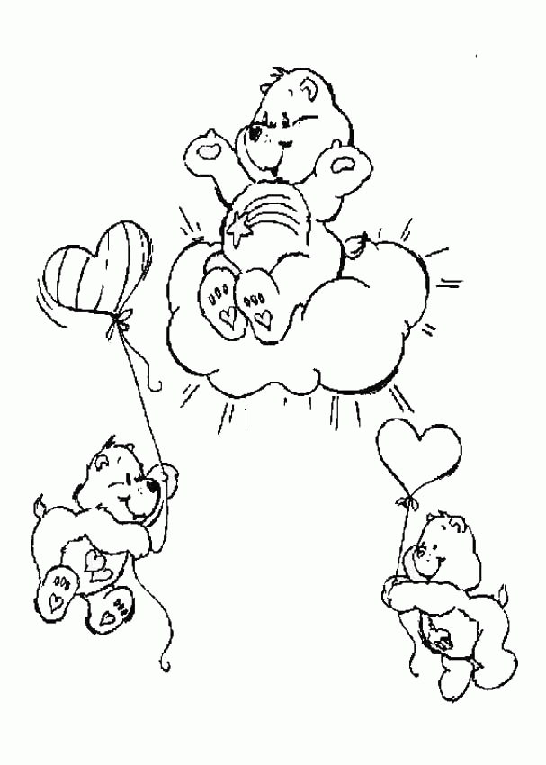 CARE BEARS coloring pages - Funshine Bear
