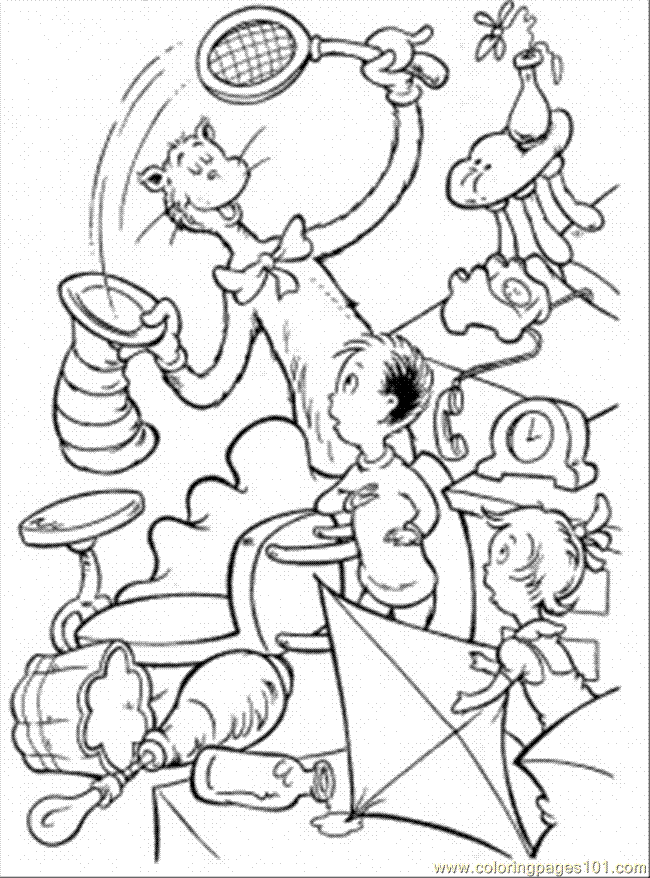 Free Dr Seuss Coloring Page - Coloring Home