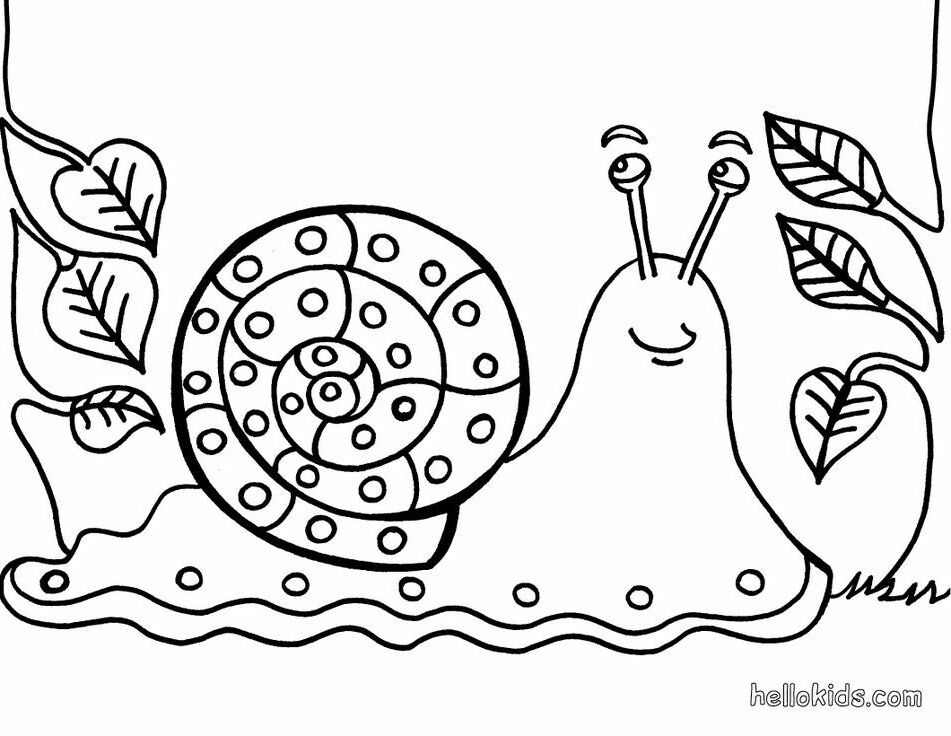 Snail coloring page | Qq - Tt