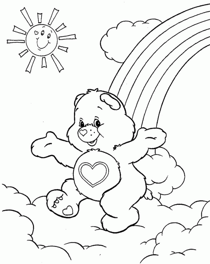 Care Bear With Ice Cream Coloring Pages - Care Bears Coloring 
