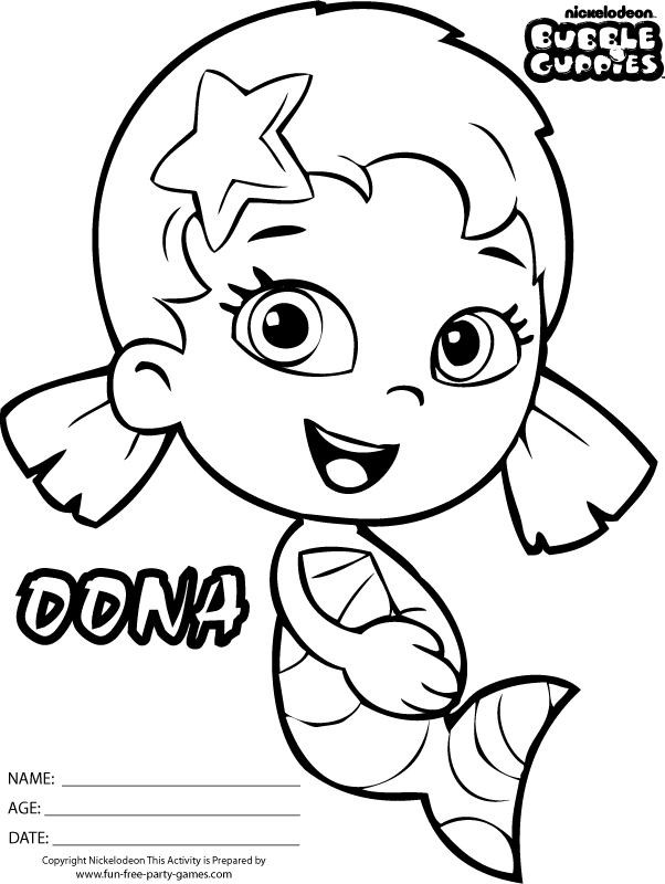 Bubble Guppies Coloring Pages Hey Its Oona Coloring Home