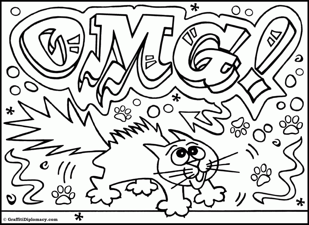 Kids Coloring Graffiti Words Coloring Pages For Teenagers Free 