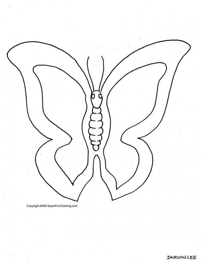Preschool Butterfly Coloring Pages - Coloring Home