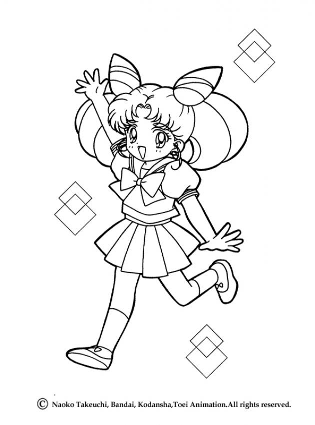 SAILOR MOON coloring pages - Sailor Moon skipping