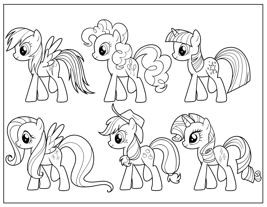 My Little Pony Friendship Is Magic Coloring Pages To Print - Coloring Home
