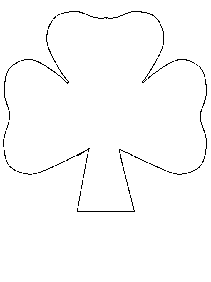 Shamrock Template Printable Free Coloring Home