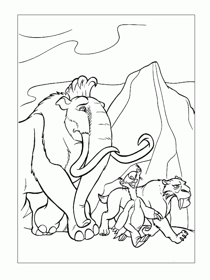 ice age 3 printable coloring pages - photo #16
