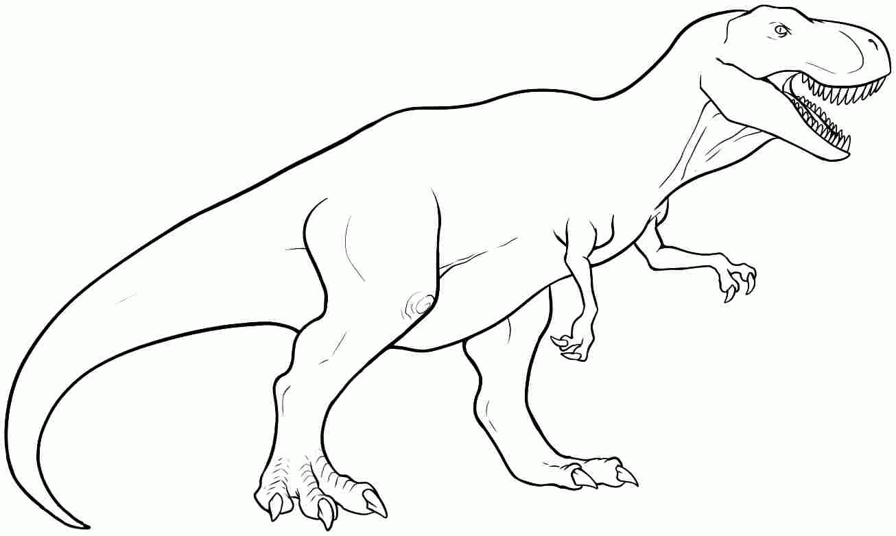 T Rex Dinosaur Coloring Pages For Kids Printable Free - Coloring Labs