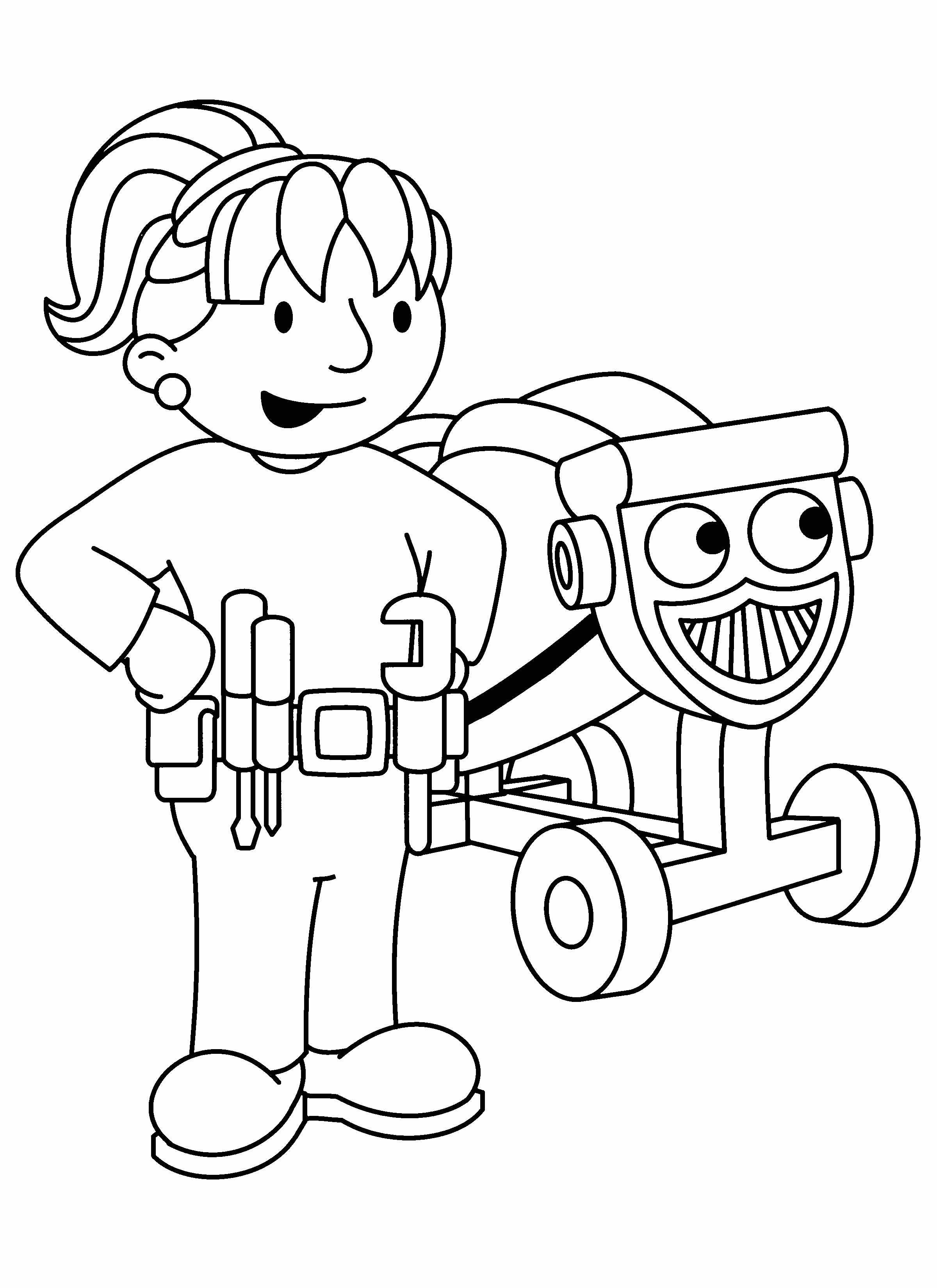 Train Bob The Builder Coloring Pages Widetheme