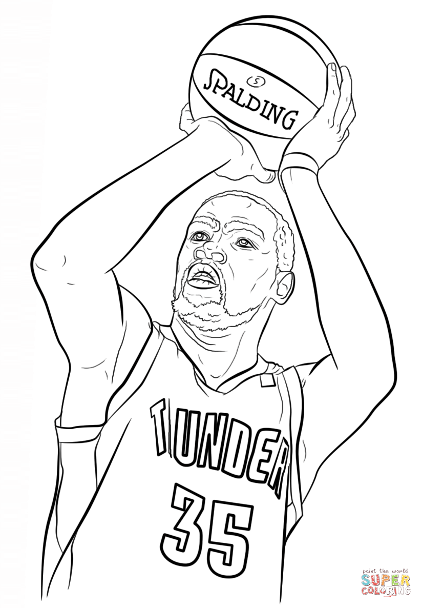 Kevin Durant coloring page | Free Printable Coloring Pages