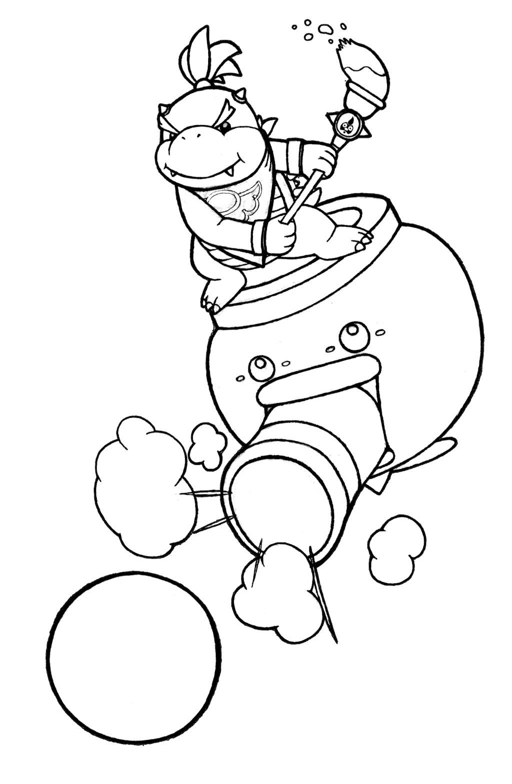 Bowser Jr Coloring Pages Print - Coloring Home