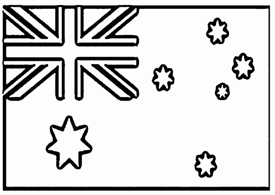Australia Flag Coloring Page : Preschool Australian Flag Coloring ...