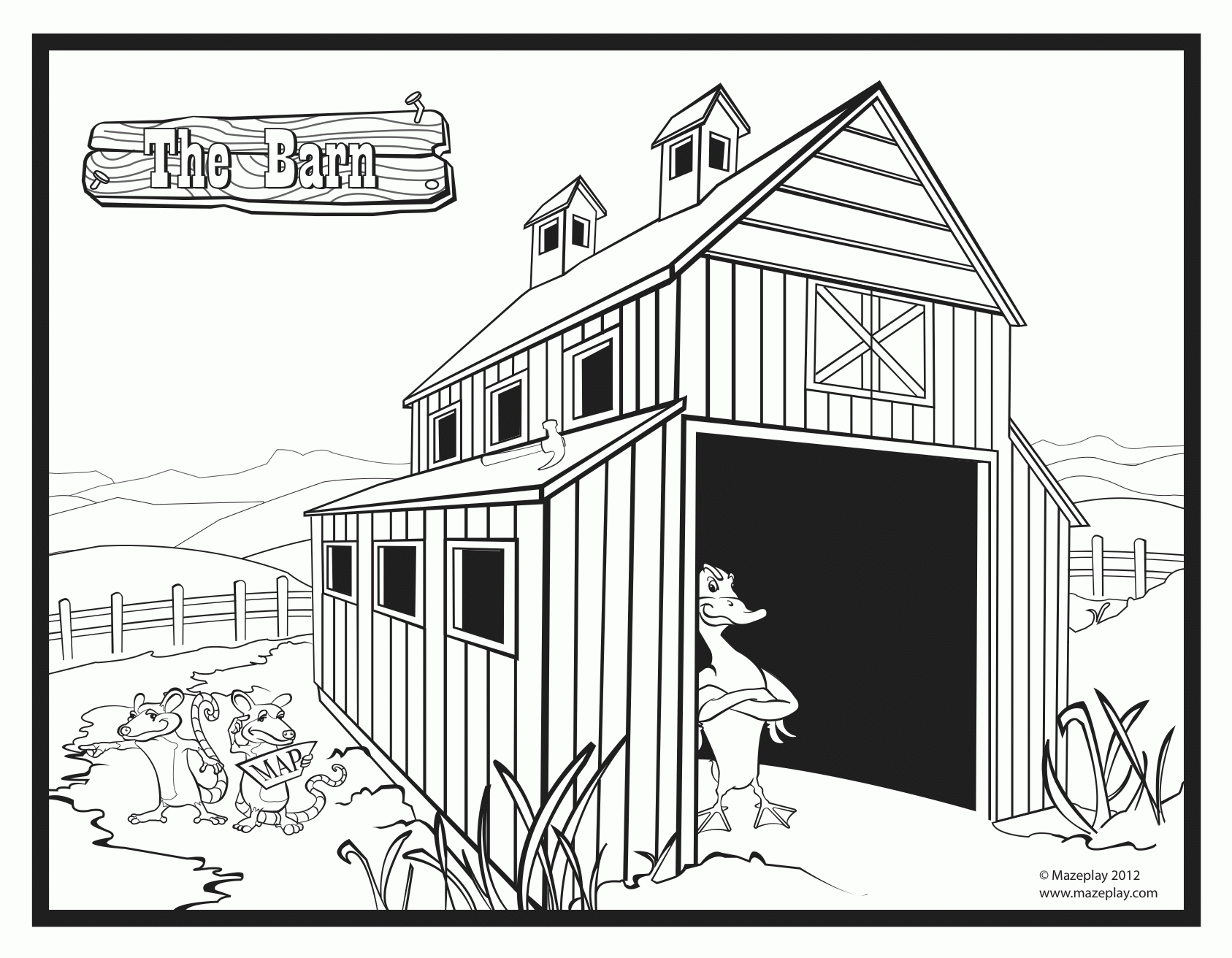 Barn Printable Coloring Pages - Coloring Home