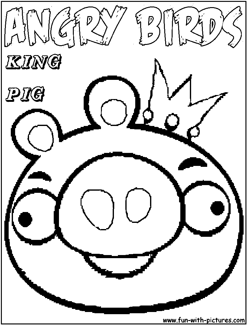 Angry Birds King Pig Coloring Pages - Coloring Page