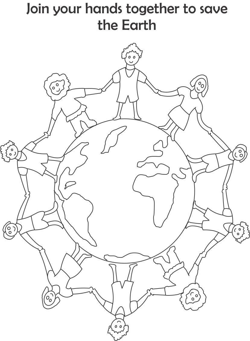 Earth day printable coloring page for kids 4