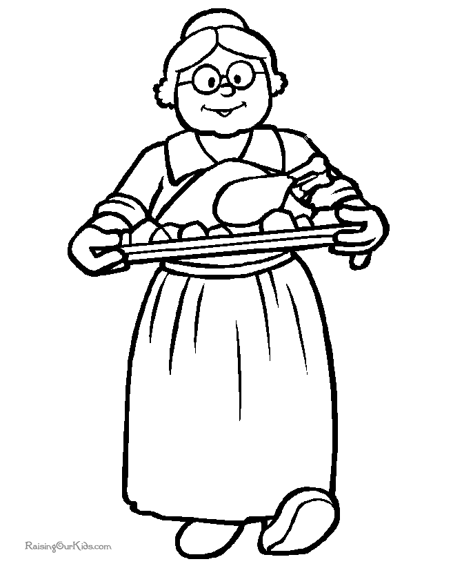 Foods at Thanksgiving Coloring Pages
