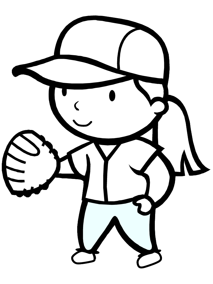 Free Printable Softball Coloring Pages Coloring Home